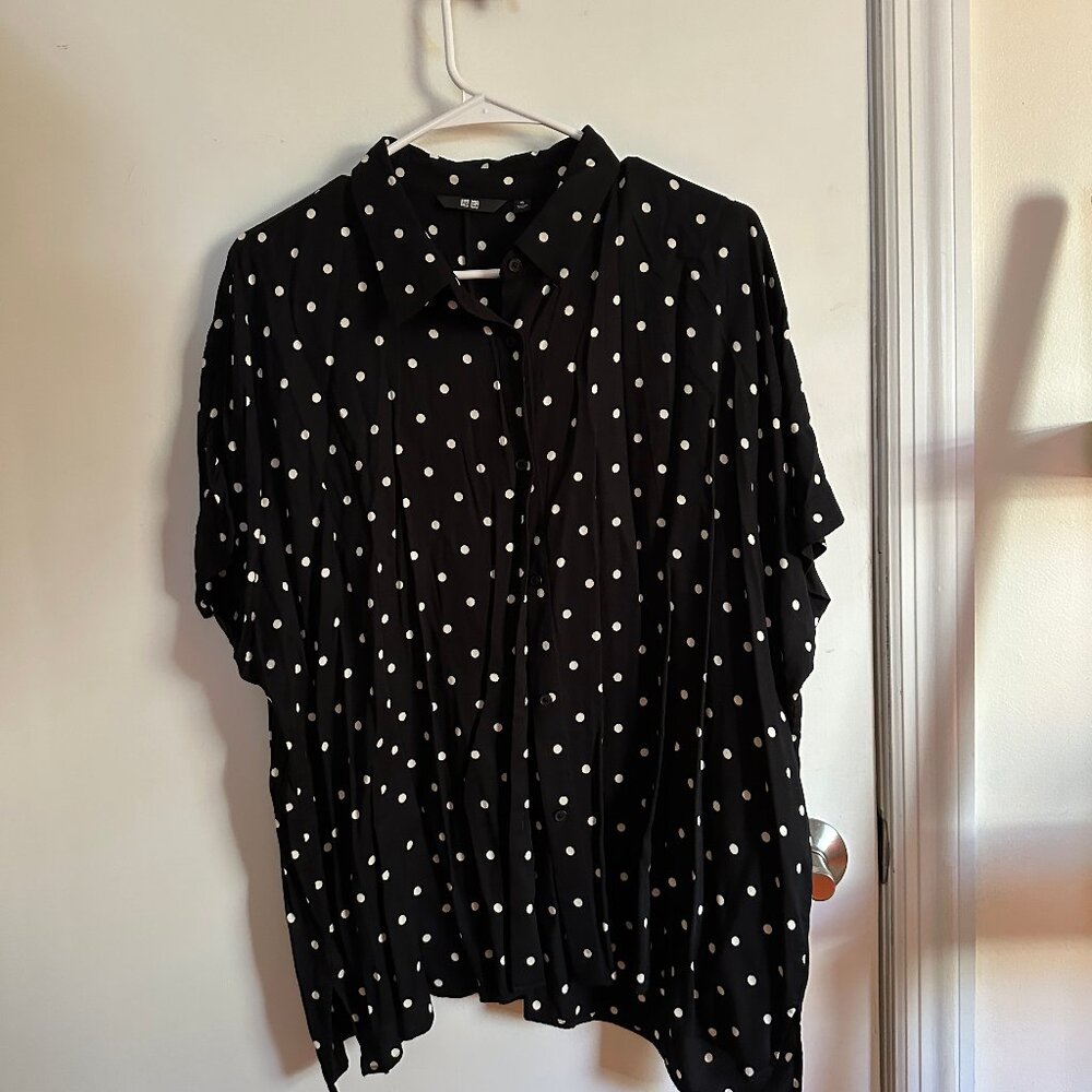 Uniqlo Polka Dots Button Shirt